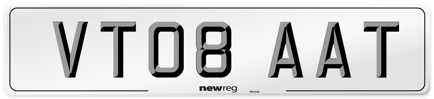 VT08 AAT Number Plate from New Reg